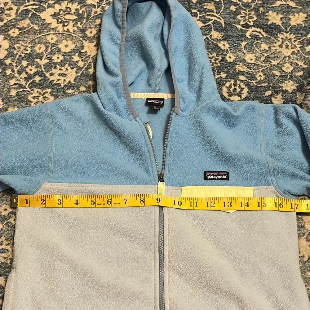 Patagonia Girls Blue Multicolor Zip Up Hoodie Sweatshirt Gorpcore Outdoor